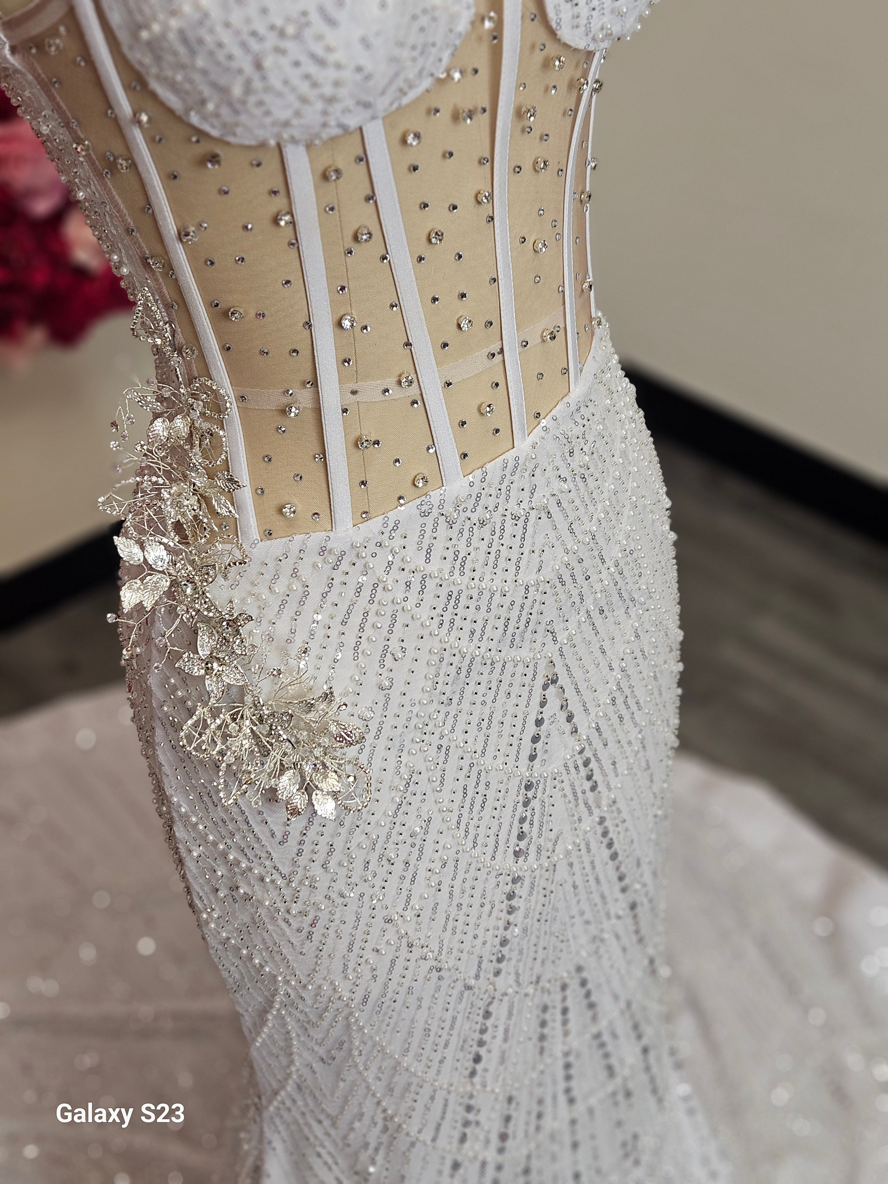 White One Shoulder Beaded Mermaid Prom Gown – Ready-to-Ship