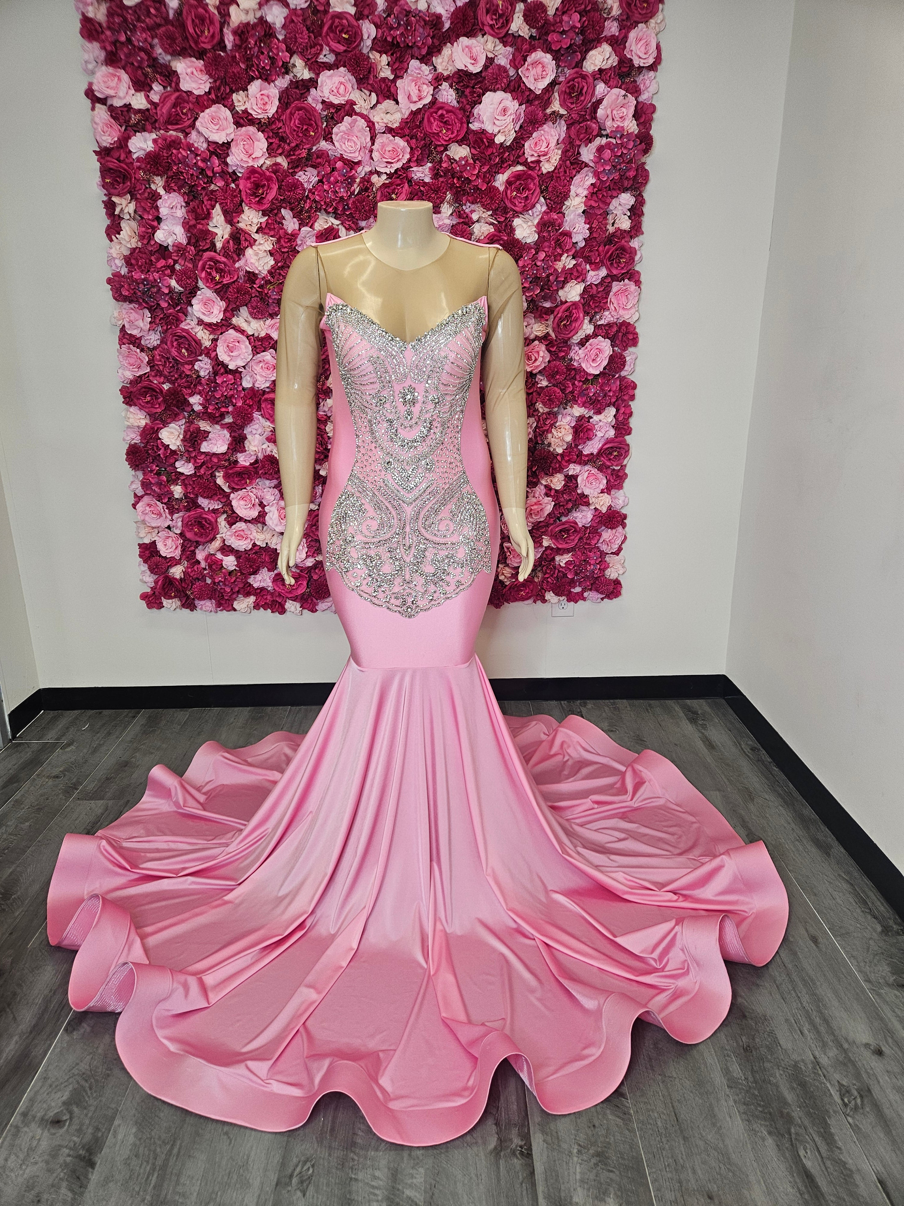 Baby Pink Mermaid Gown