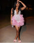 pink feather prom dress Near USA