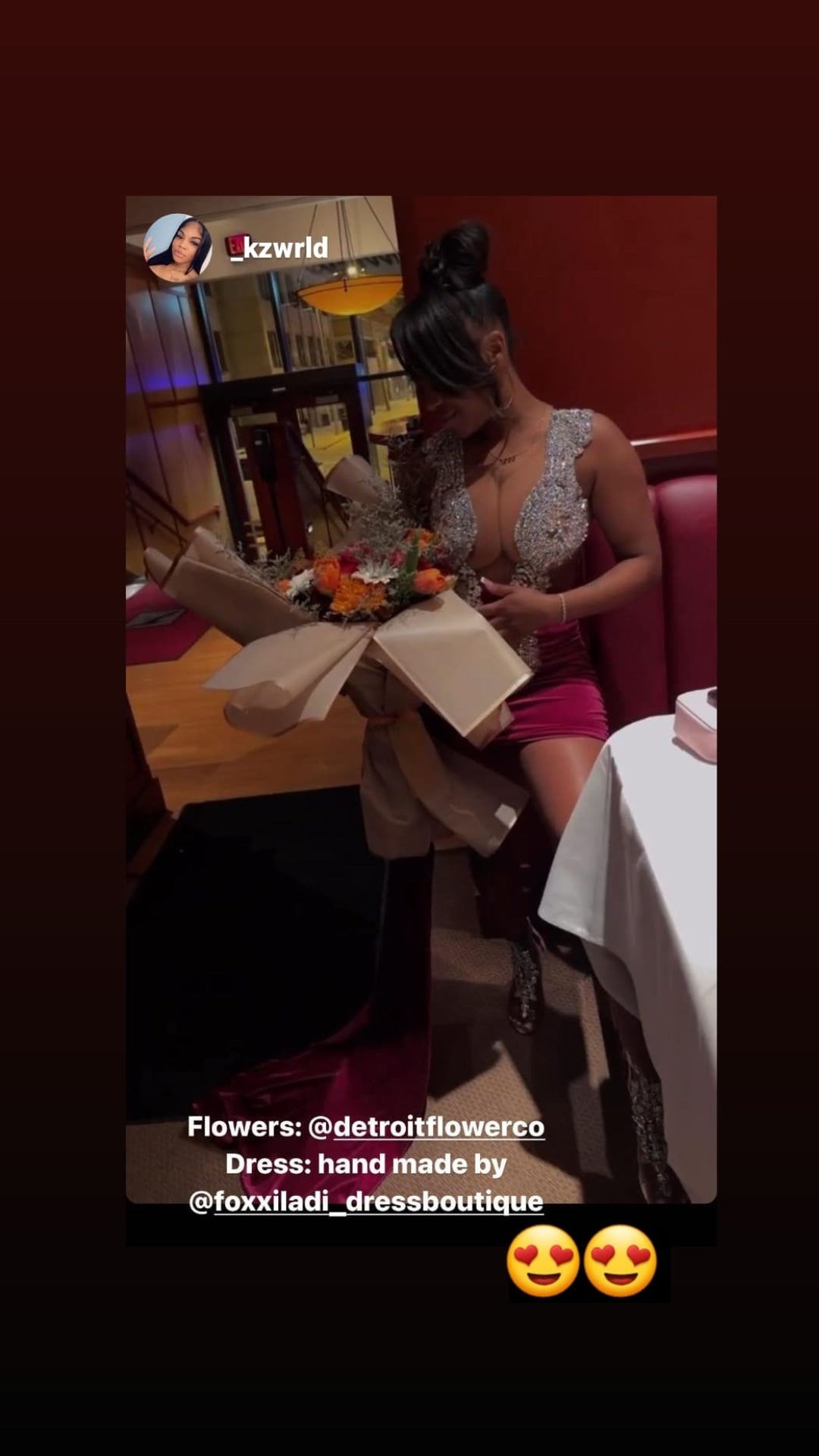 Magenta Rhinestone dress In USA