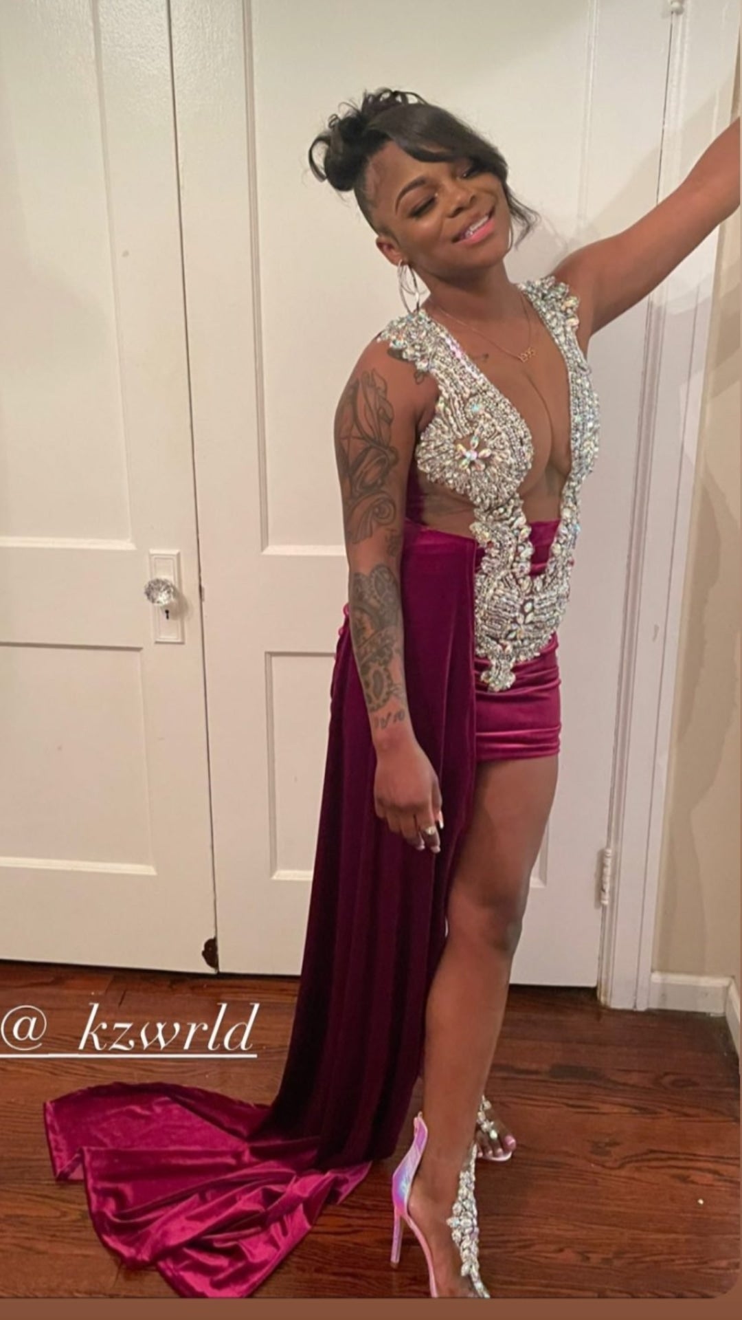 Magenta Rhinestone dress Near USA