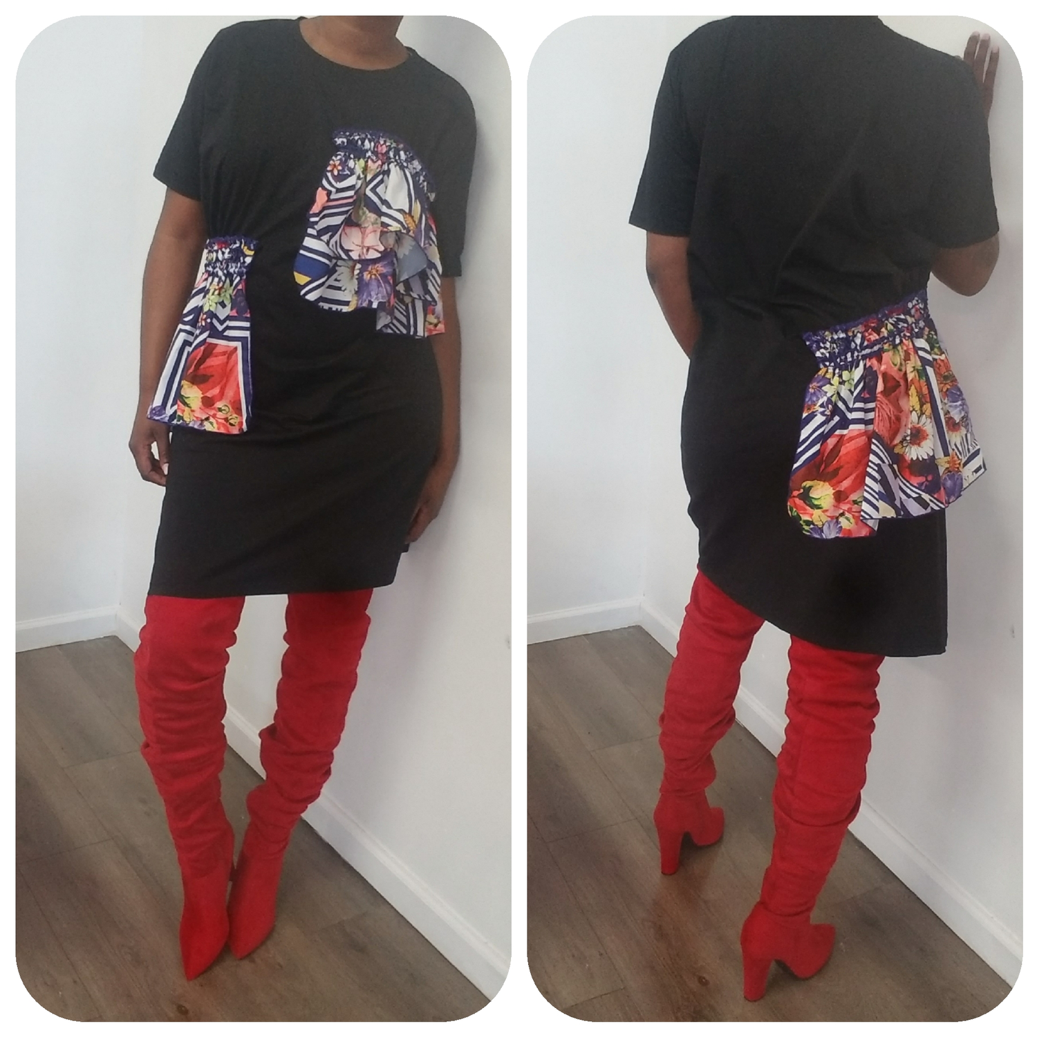 Ruffle layer T shirt Dress