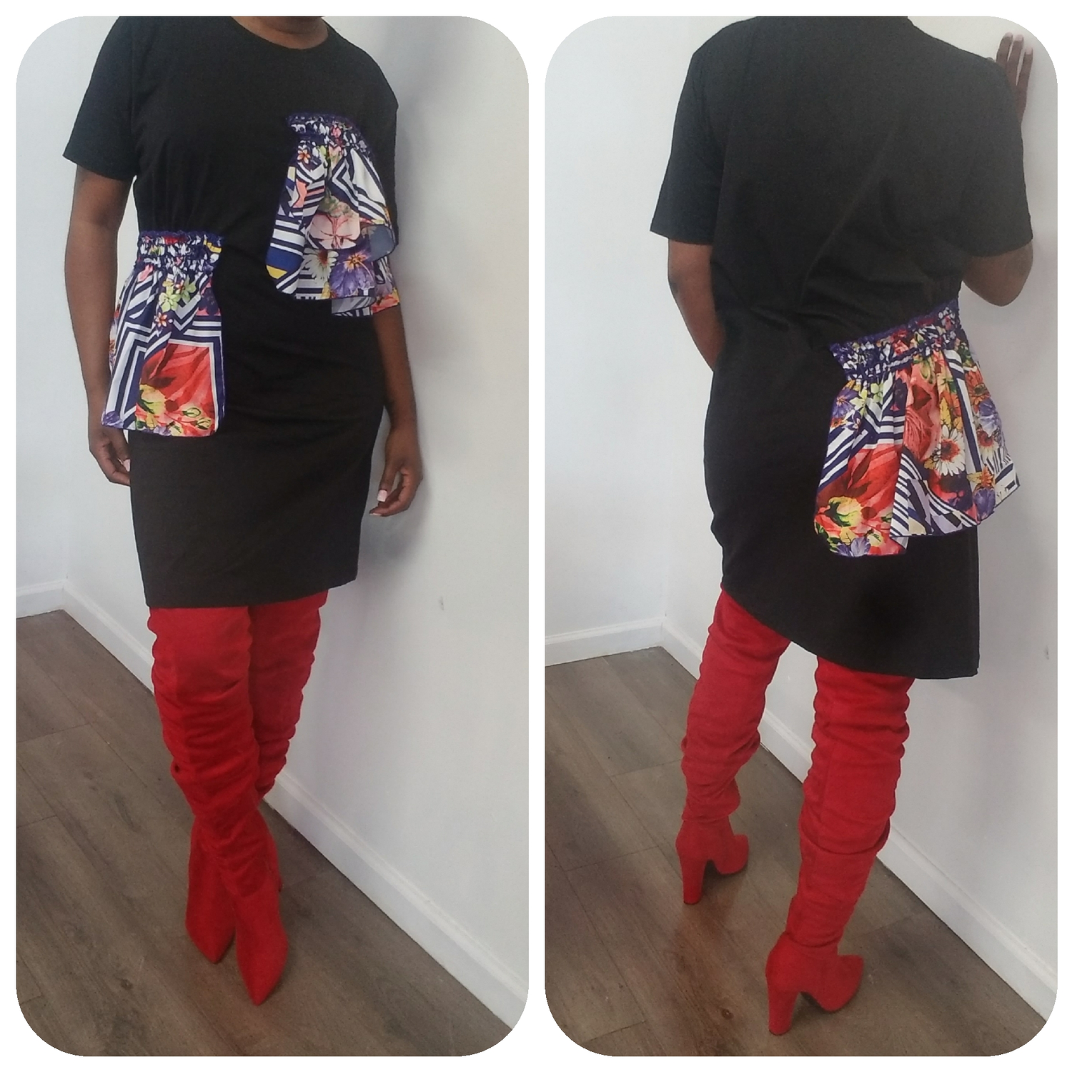 Ruffle layer T shirt Dress