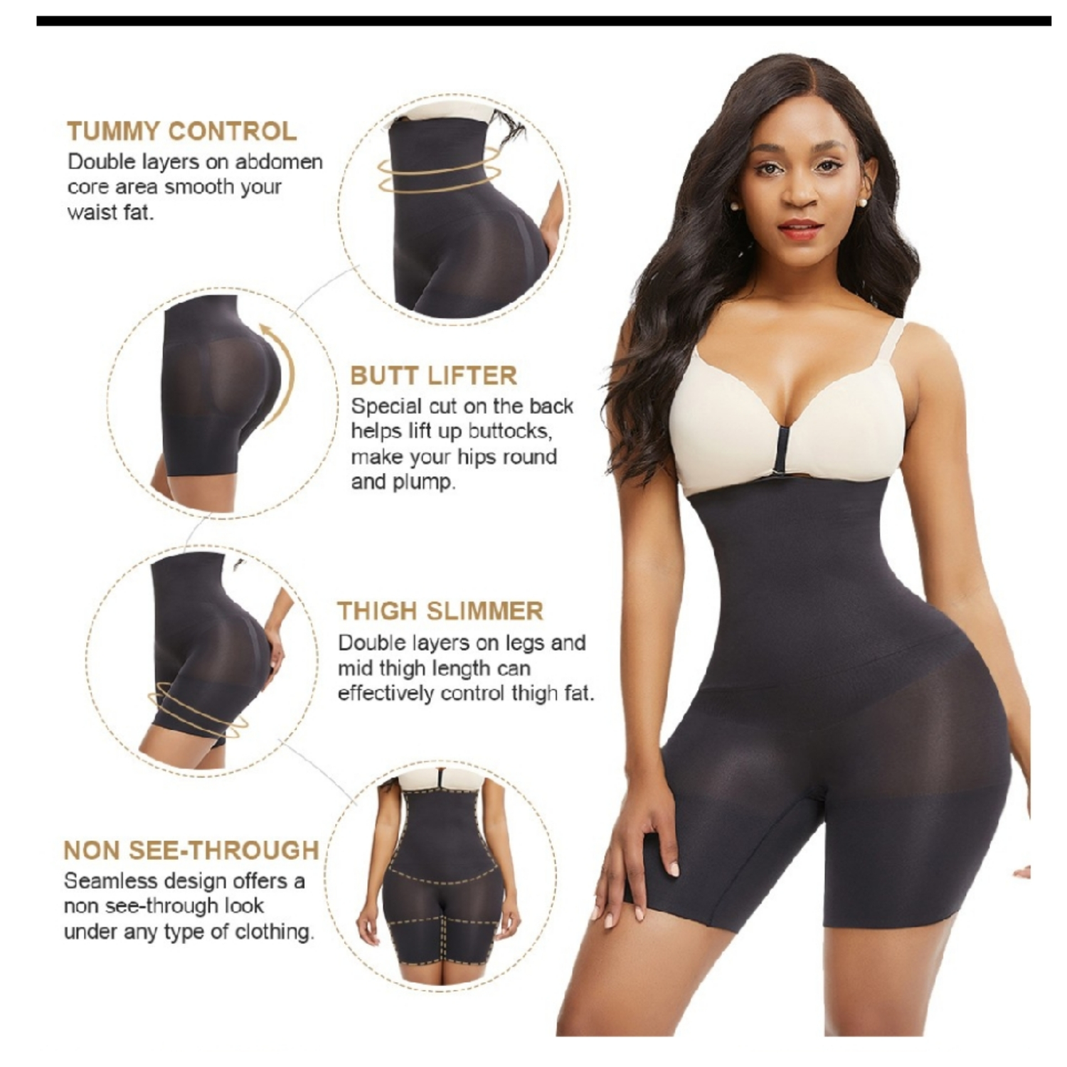 Body shaper compression spanx