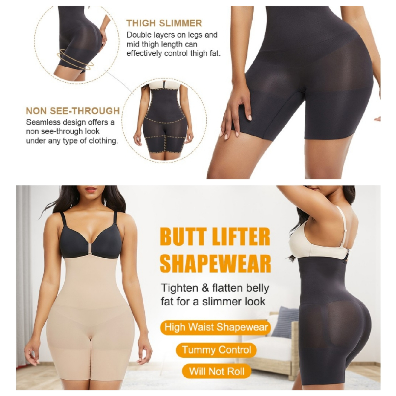 Body shaper compression spanx