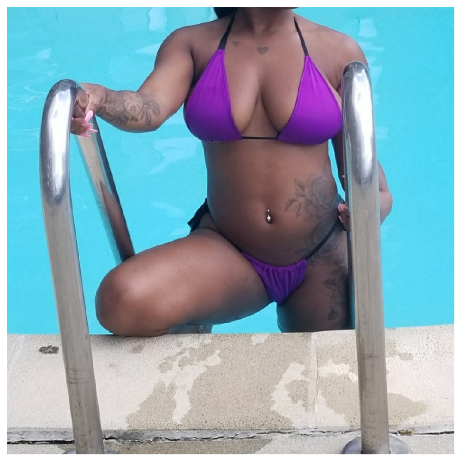 Purple 2 piece bikini swinsuit