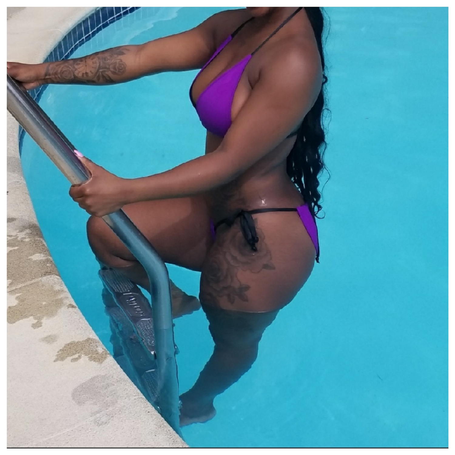 Purple 2 piece bikini swinsuit