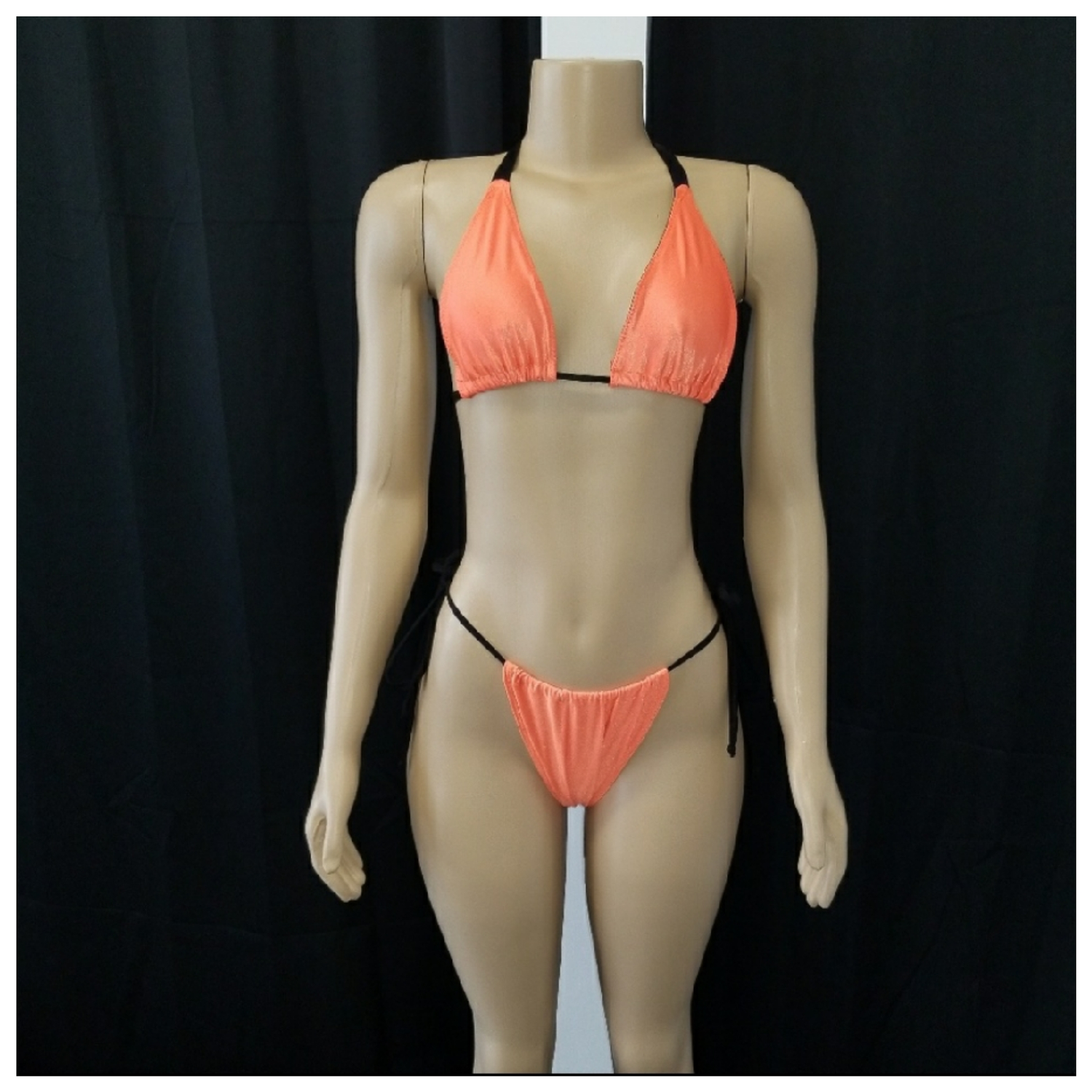Neon orange 2 piece swimsuit