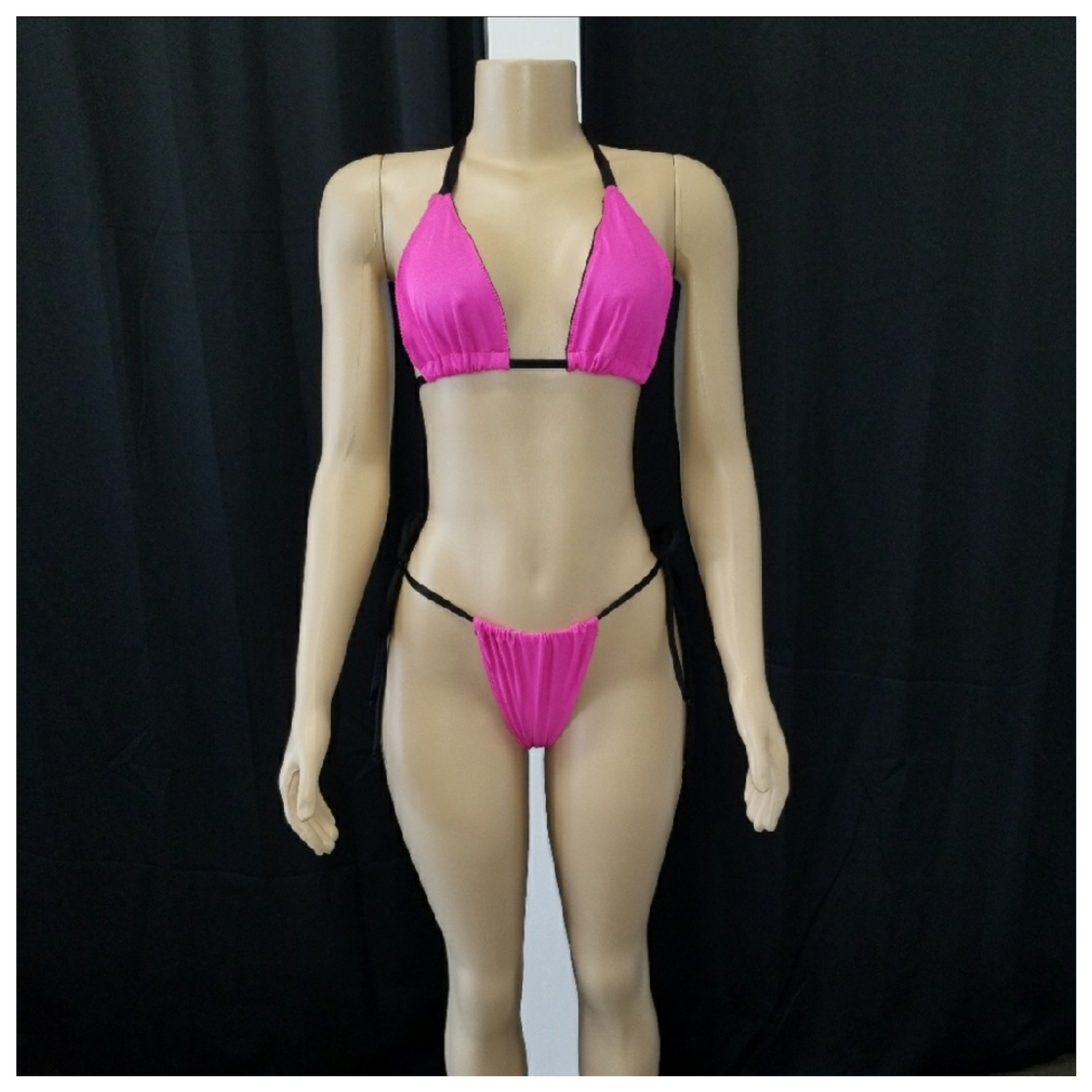 Hot pink 2 piece bikini swimsuit