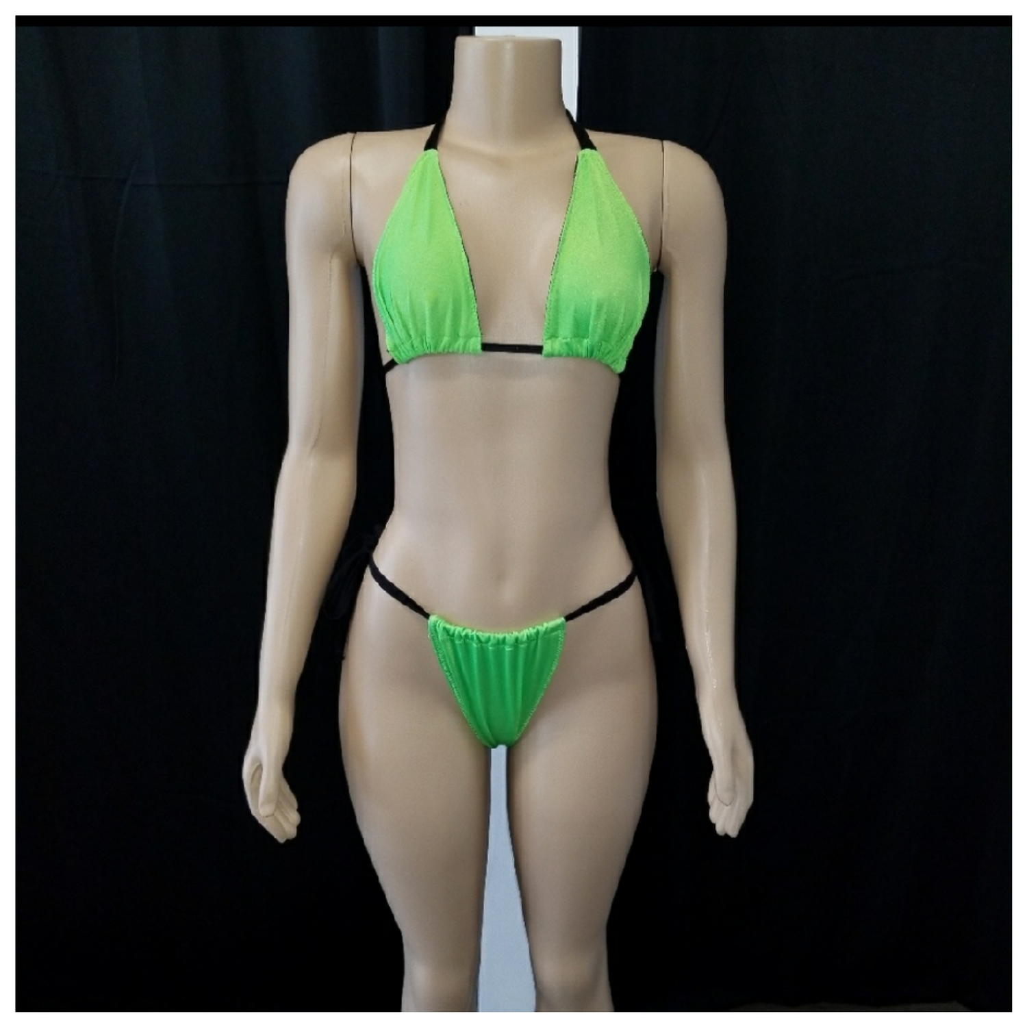 Lime green 2 piece bikini swimsuit