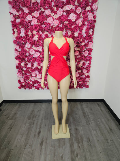 Red Sexy One Piece Monokini Swimsuit