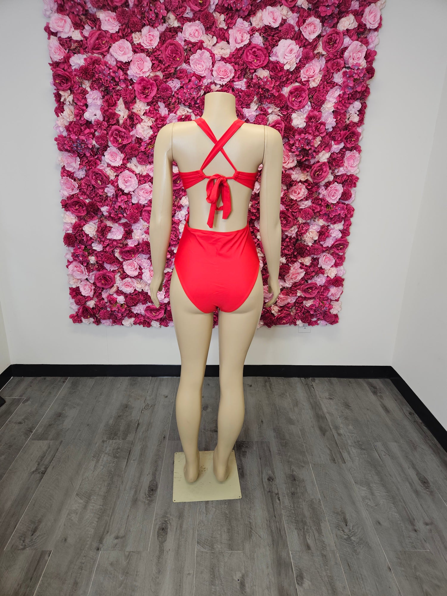 Red Sexy One Piece Monokini Swimsuit