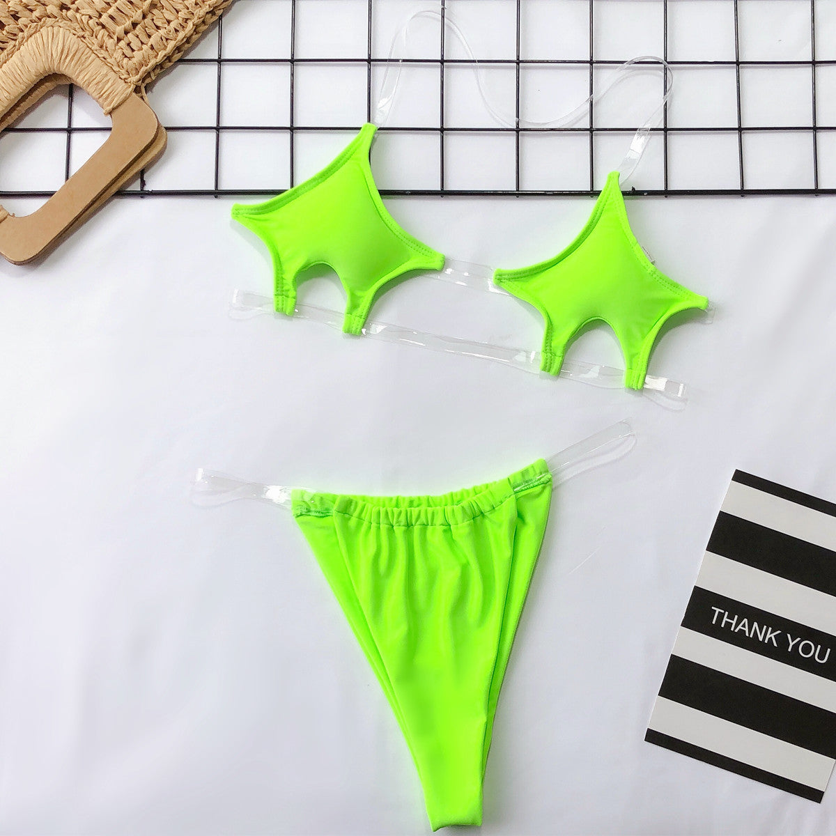 Lime Green Sexy Two Piece Bikini Swimsuit