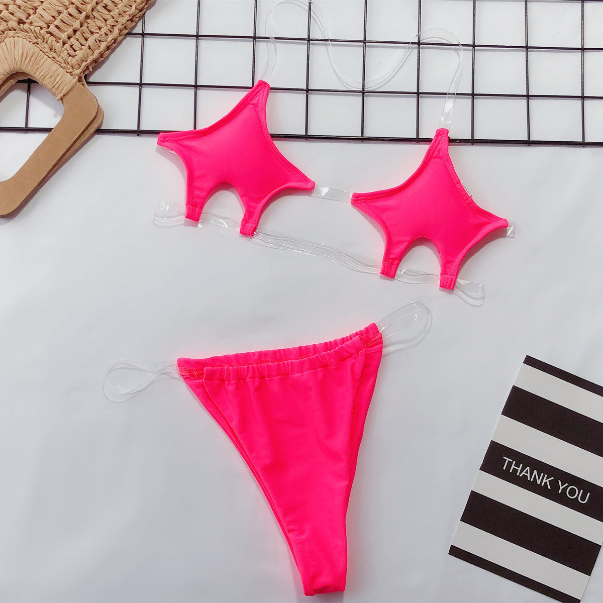 Hot Pink Sexy 2 Piece Bikini Swimsuit