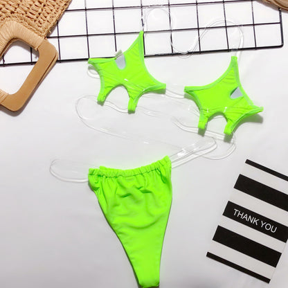 Lime Green Sexy Two Piece Bikini Swimsuit