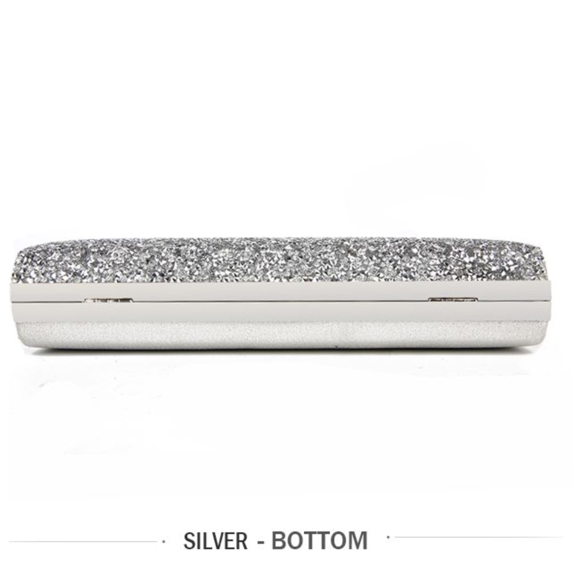 Silver Mini Clutch Shouler Bag