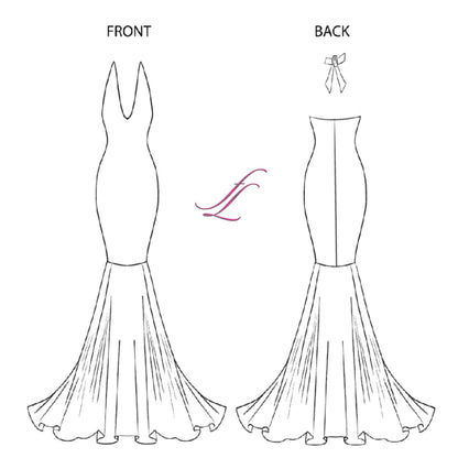 halter dress drawing Hand-Drawn Vector Halter Neck Formal Gown Sketch Line Art Stock Vector
