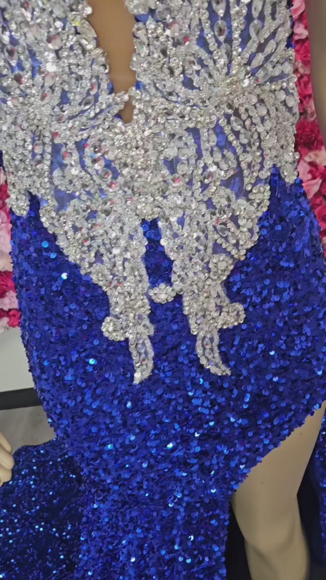 Royal Blue Gown with Split