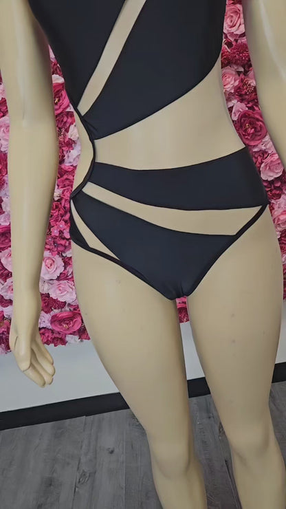 Black Mesh Sexy Swimsuit