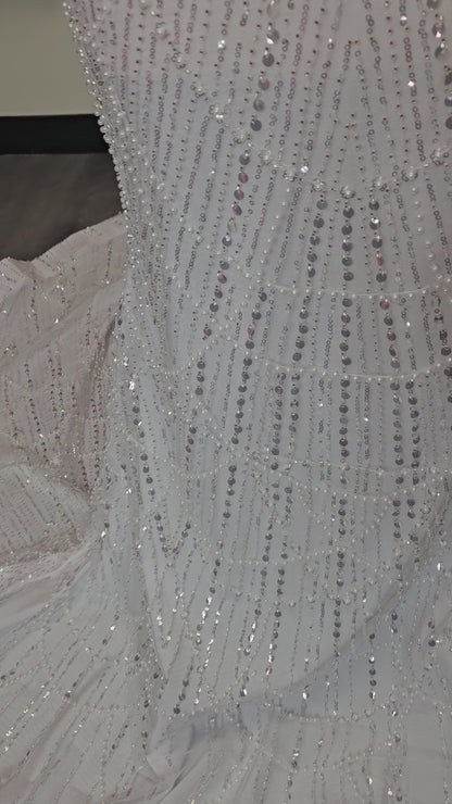 White One Shoulder Beaded Mermaid Prom Gown – Ready-to-Ship