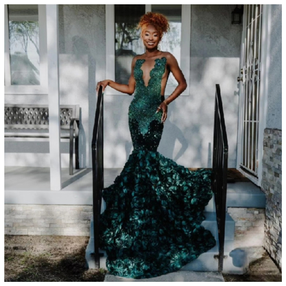 Emerald green Mermaid prom dress In USA