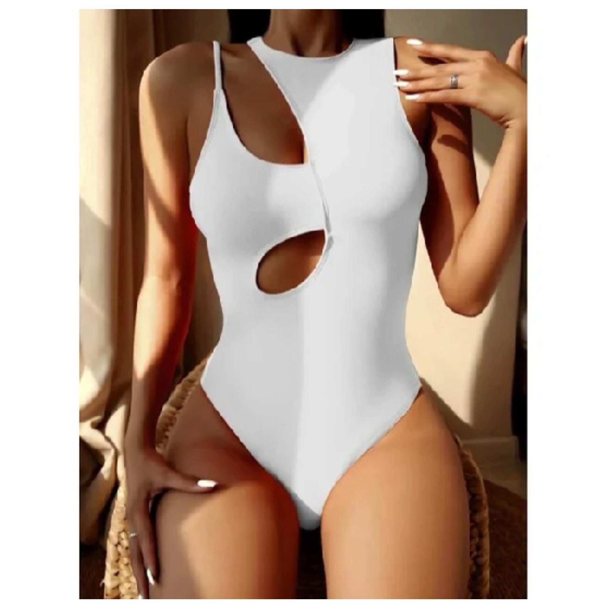 White One Piece Swimsuit