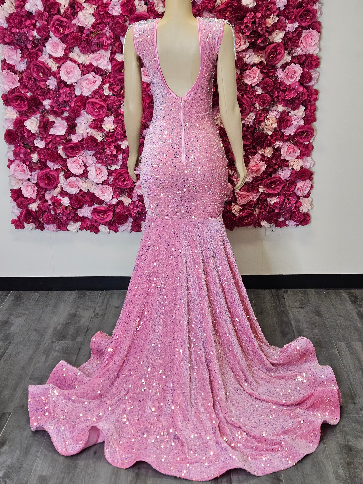 Pink Sequin prom gown Near me In USA