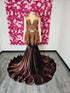 brown mermaid gown Near USA