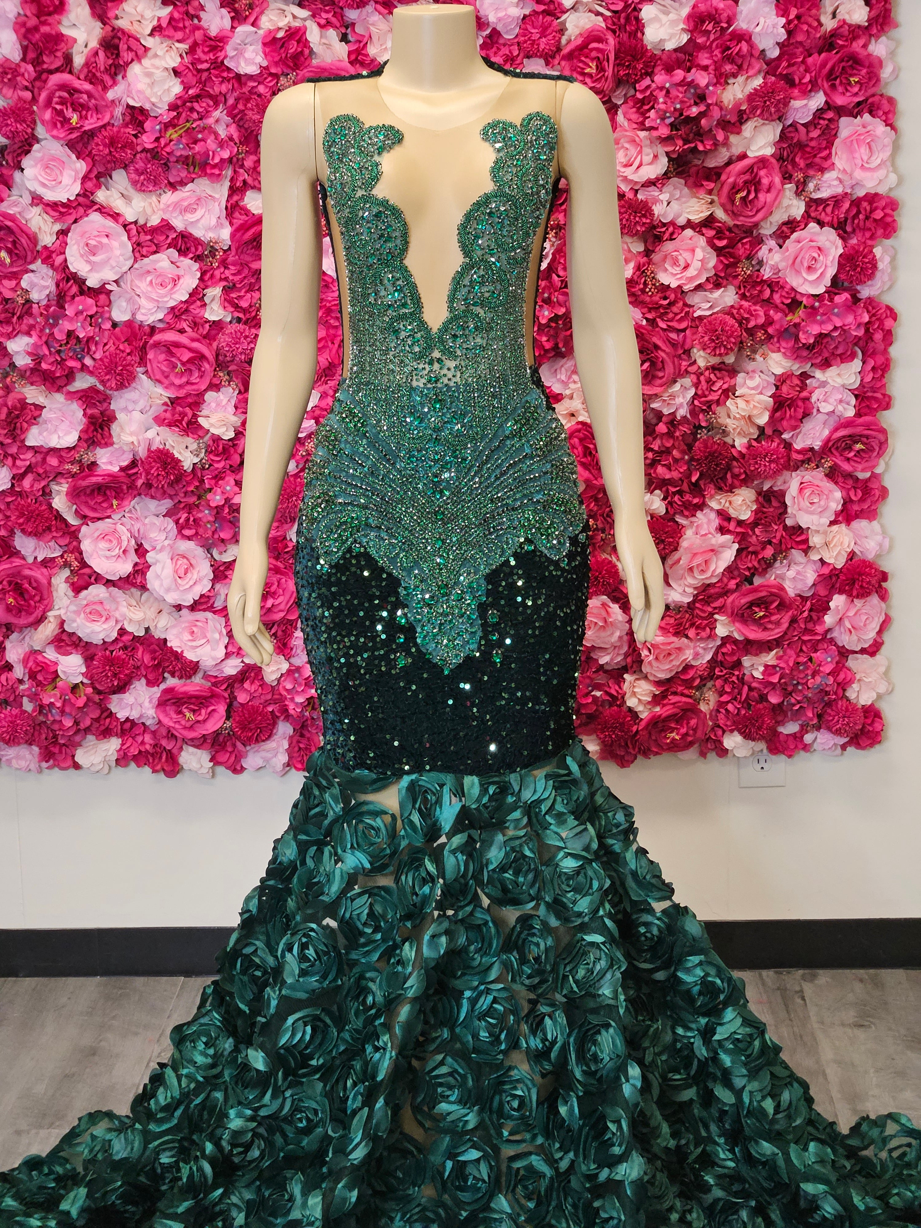 Emerald green Mermaid prom dress In USA