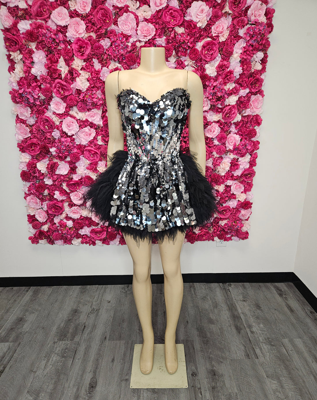 Sequin &amp; Tulle Two piece Mini Dress
