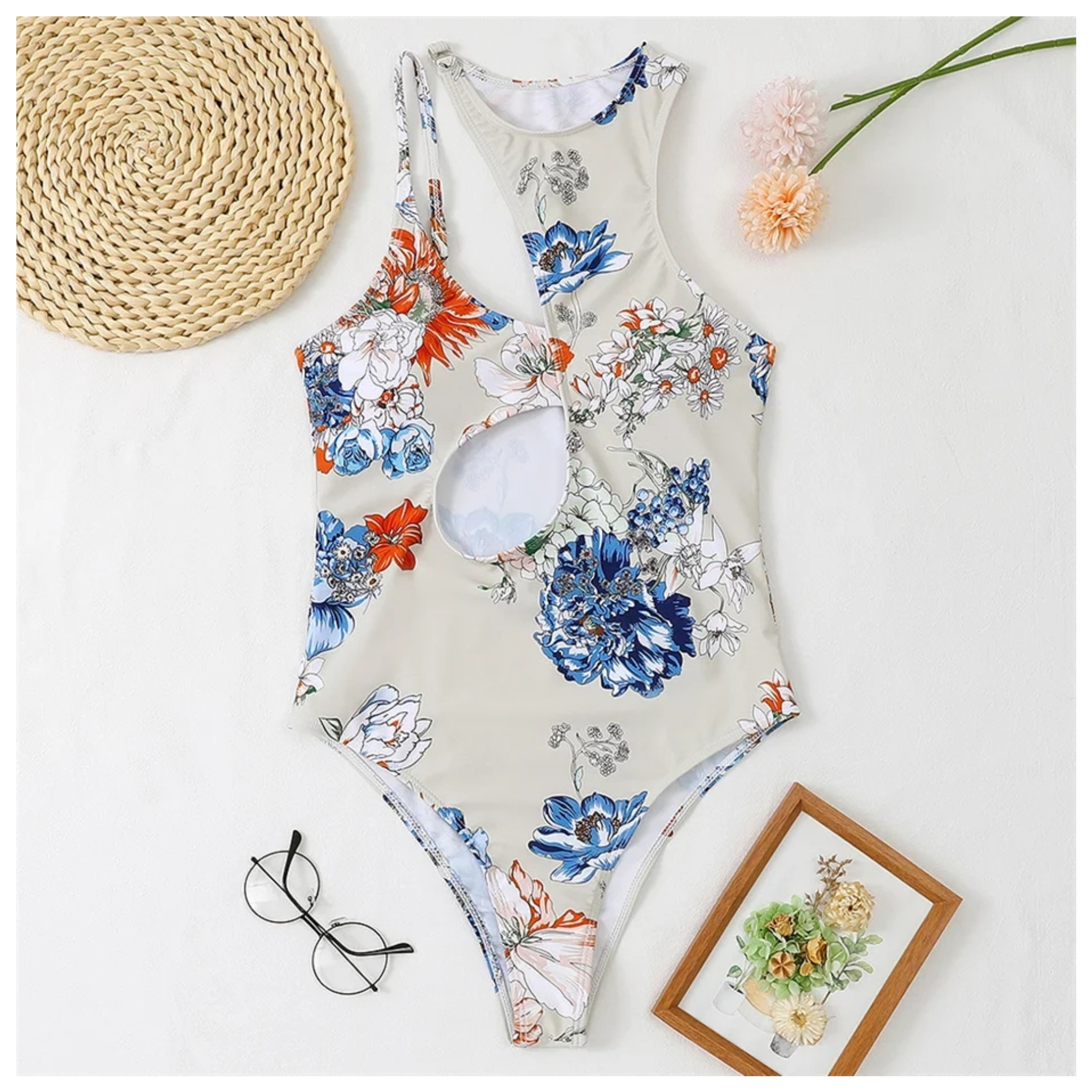 Floral One Piece Swimsuit