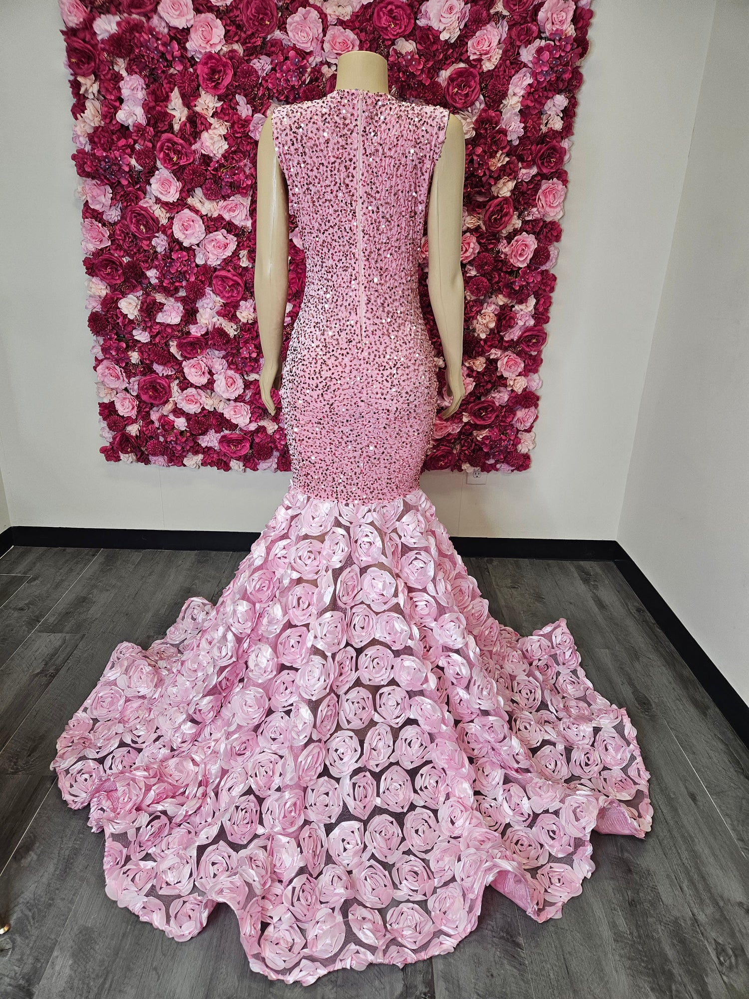 pink mermaid gown usa