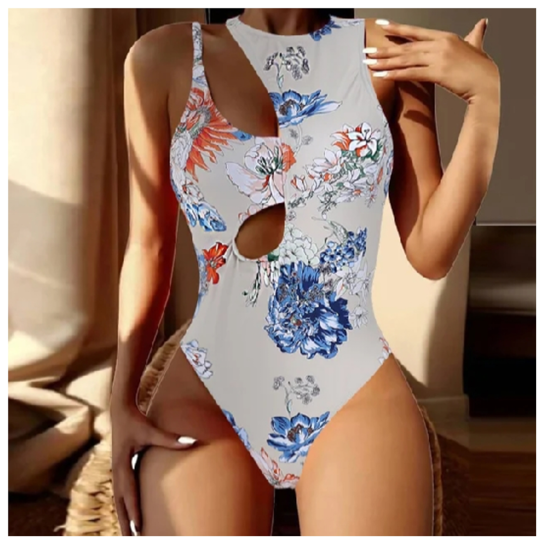 Floral One Piece Swimsuit