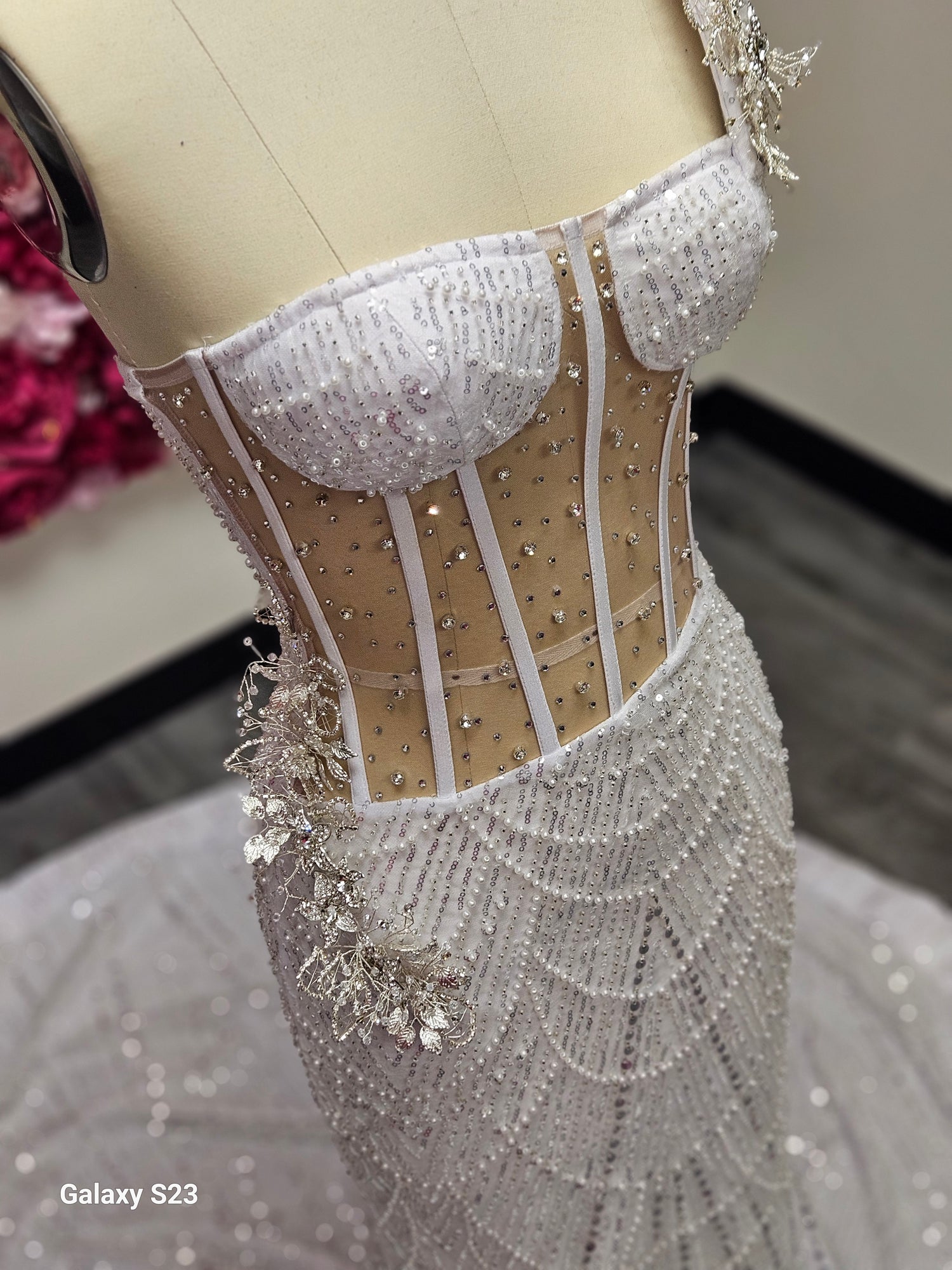 White One Shoulder Beaded Mermaid Prom Gown – Ready-to-Ship