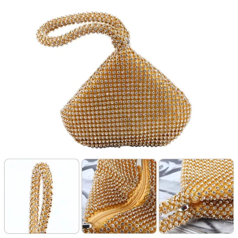 Gold Rhinestone Mini Bag