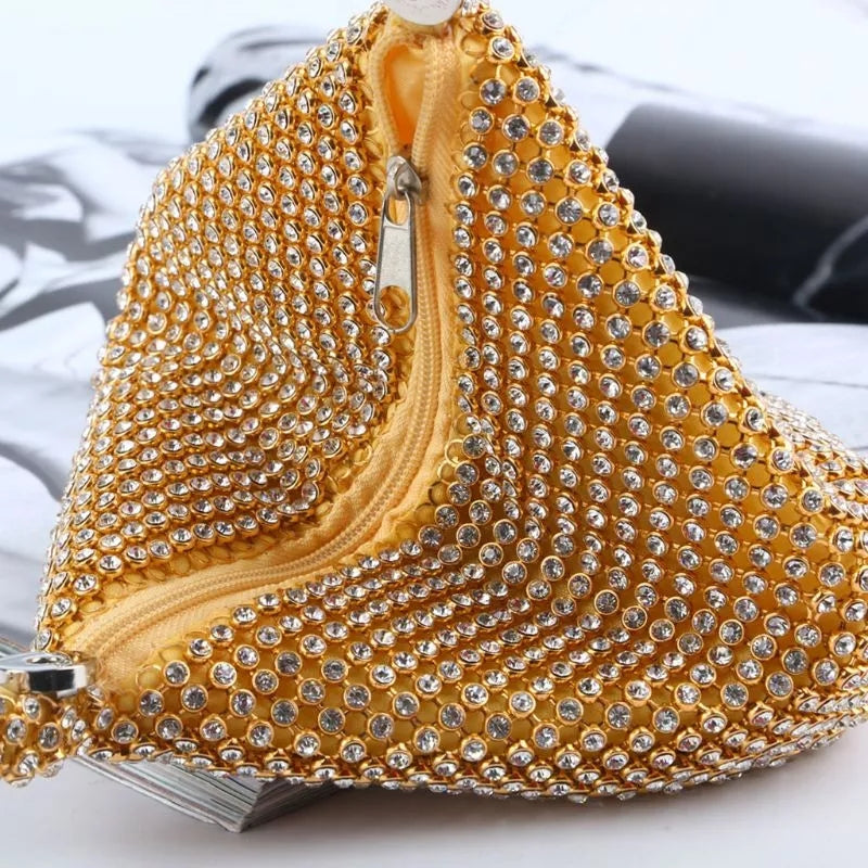 Gold Rhinestone Mini Bag