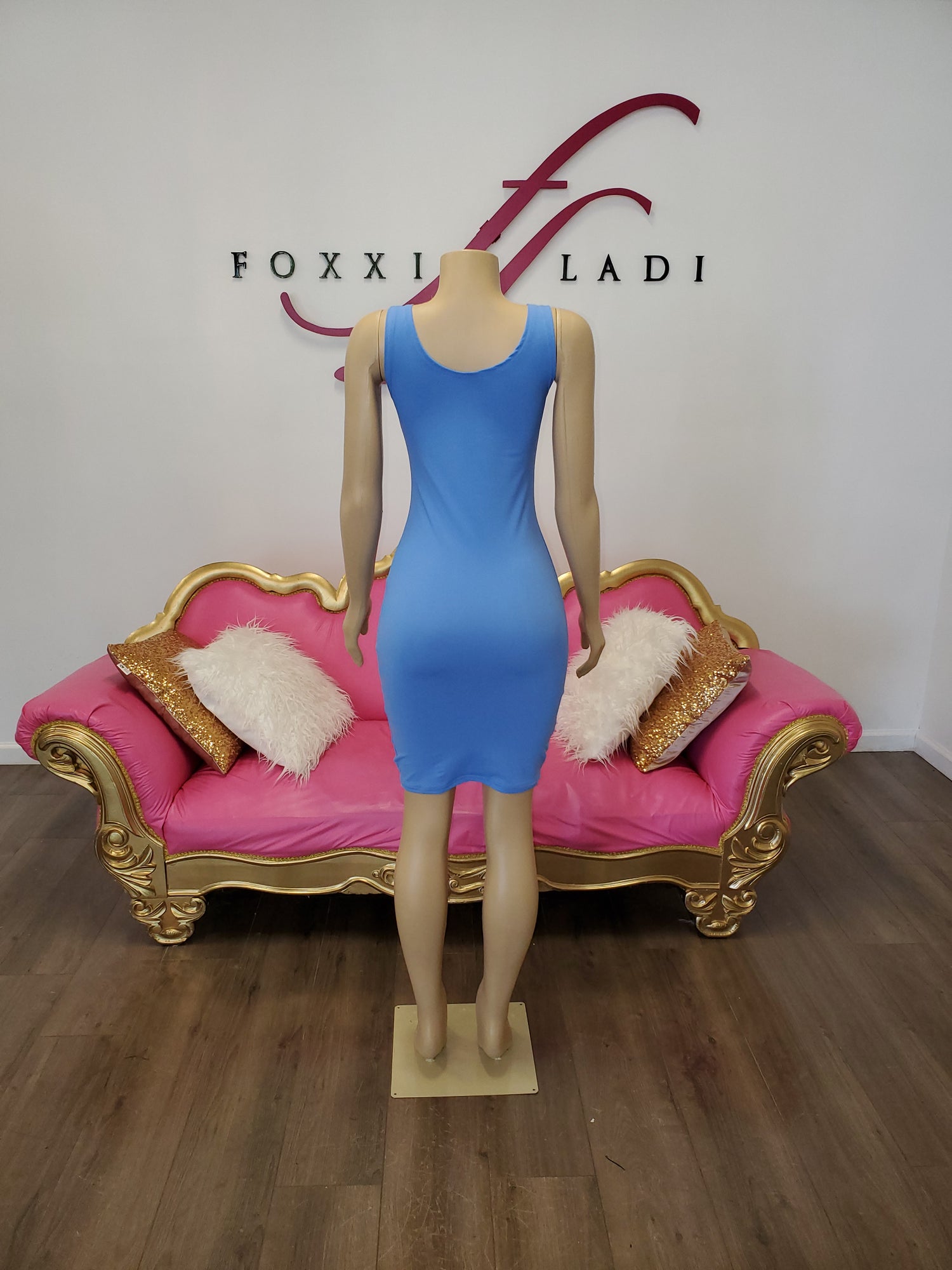 Periwinkle blue tank dress