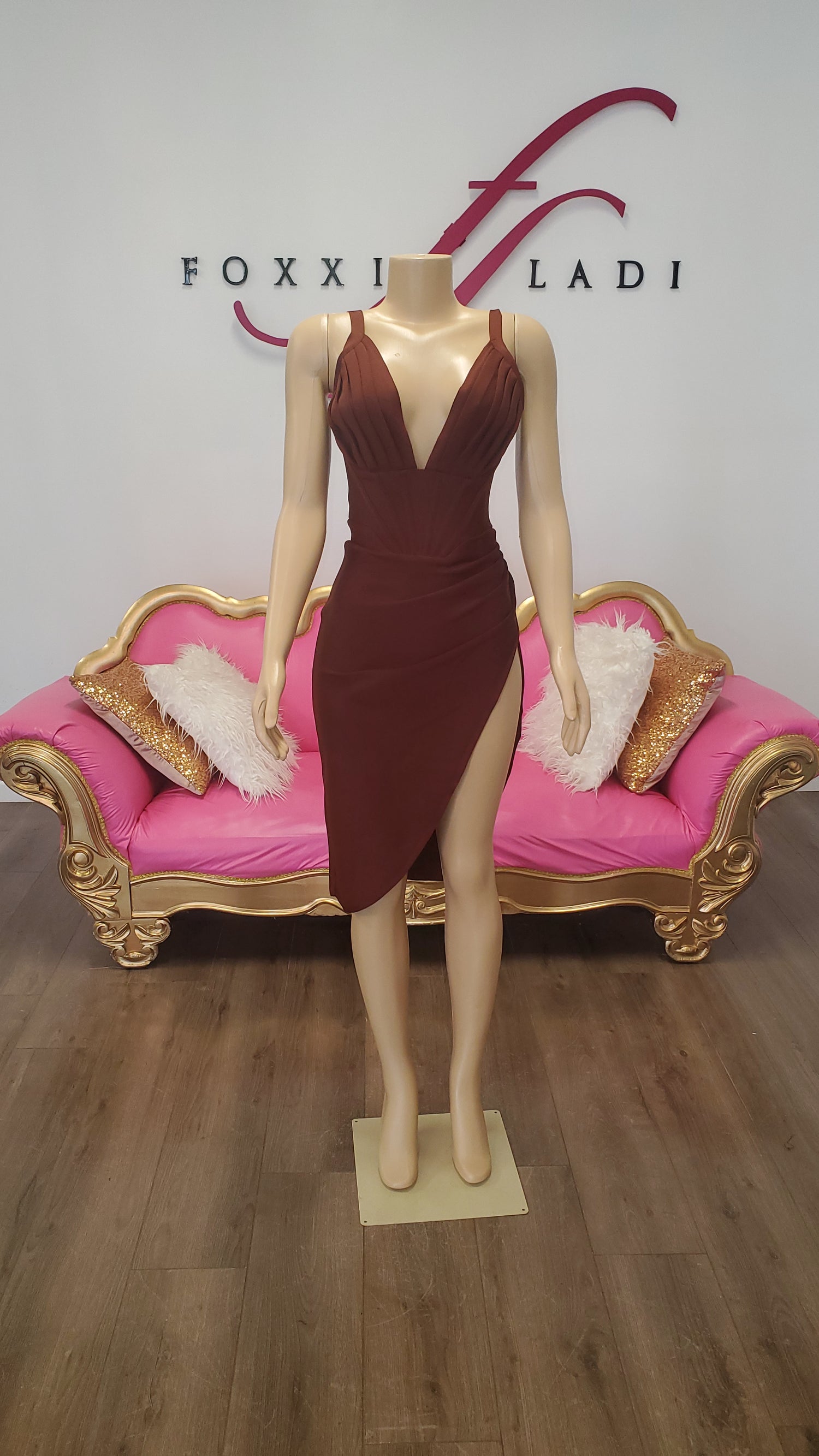 Chocolate Brown bandage dress