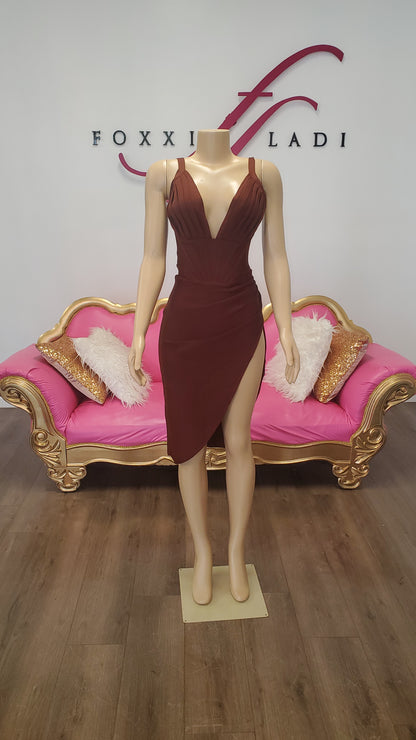 Chocolate Brown bandage dress