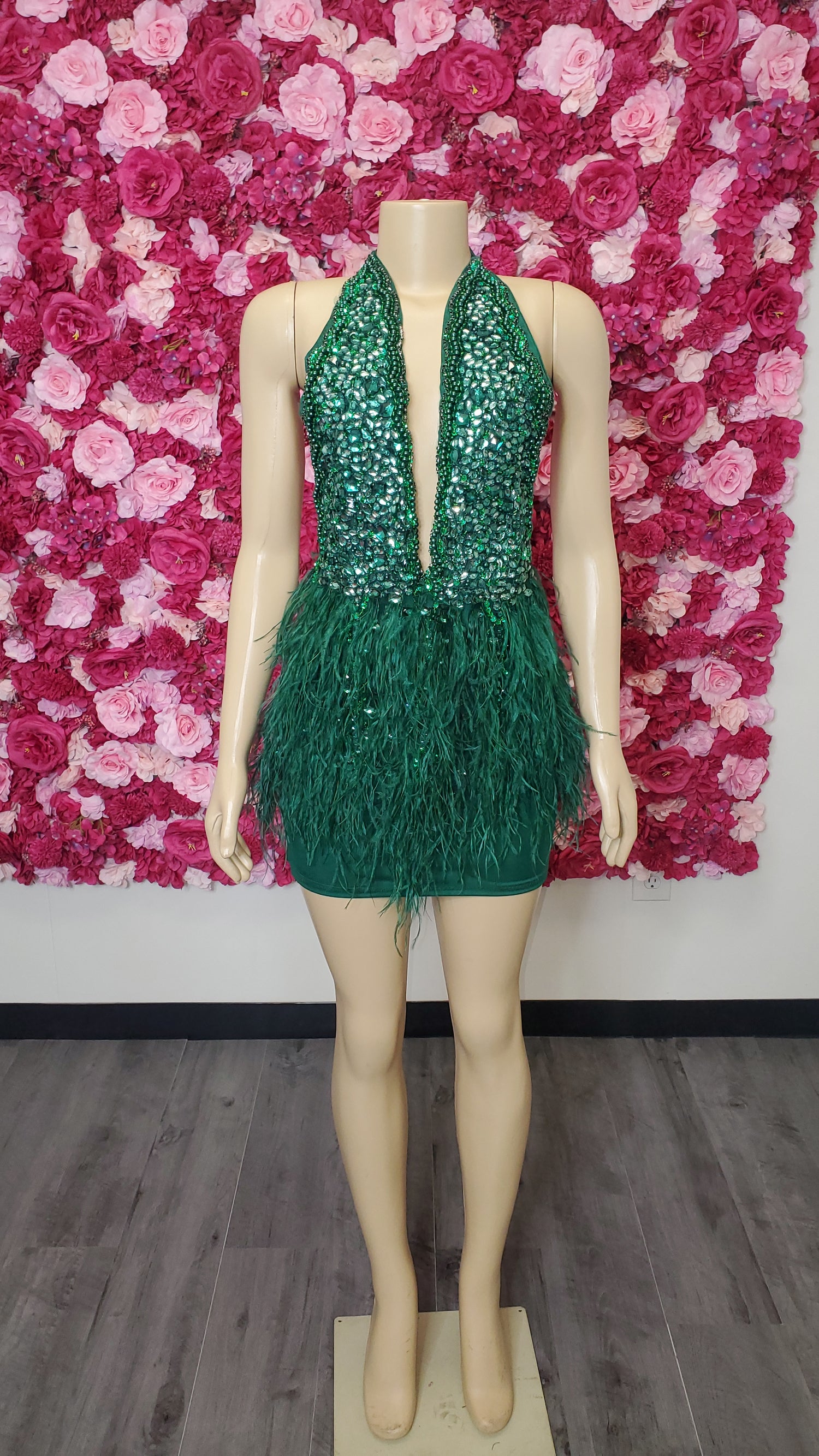 green beaded prom dress In USA