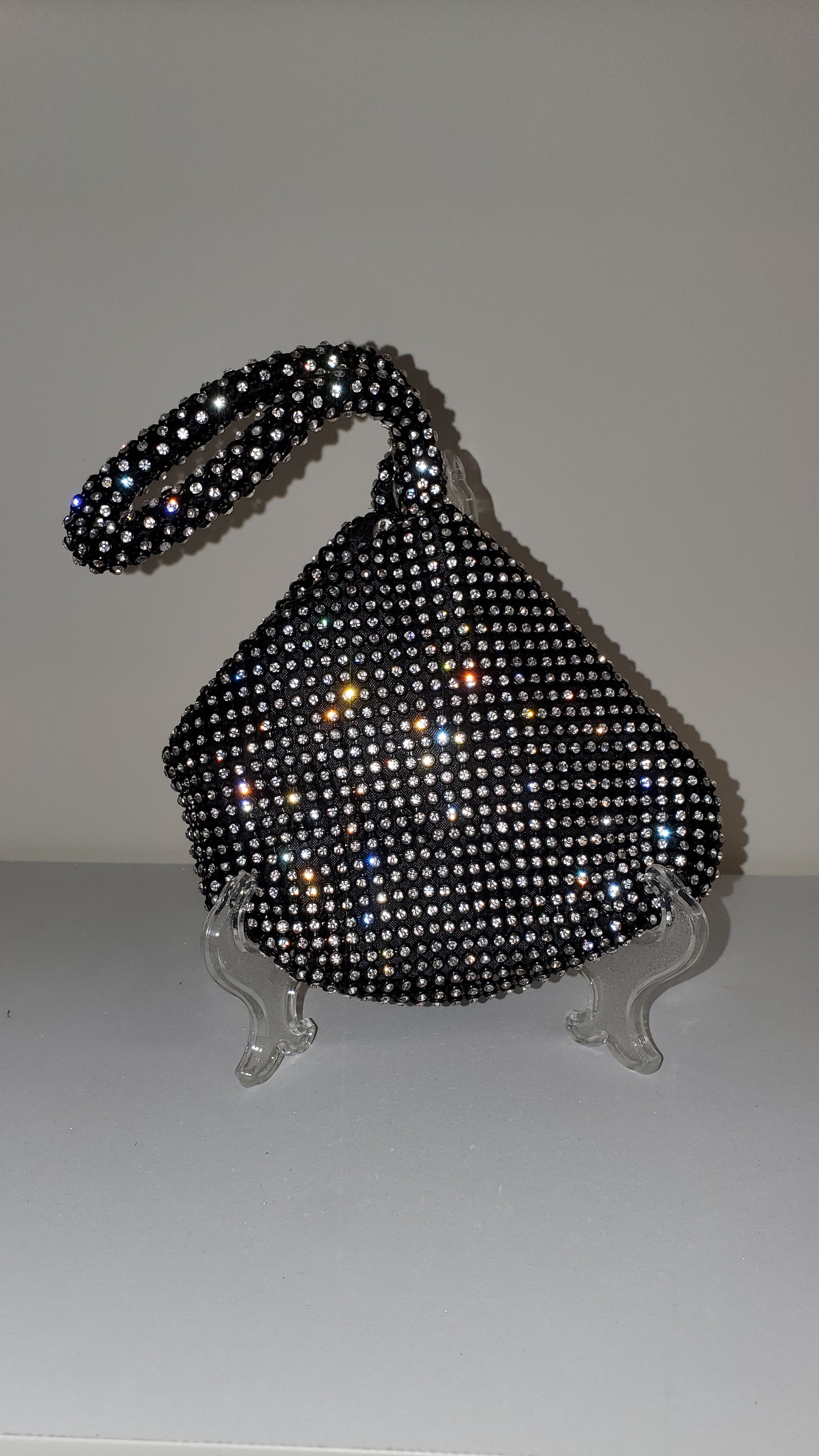 Black Rhinestone Mini Bag