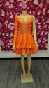 Orange sequin prom Dress USA