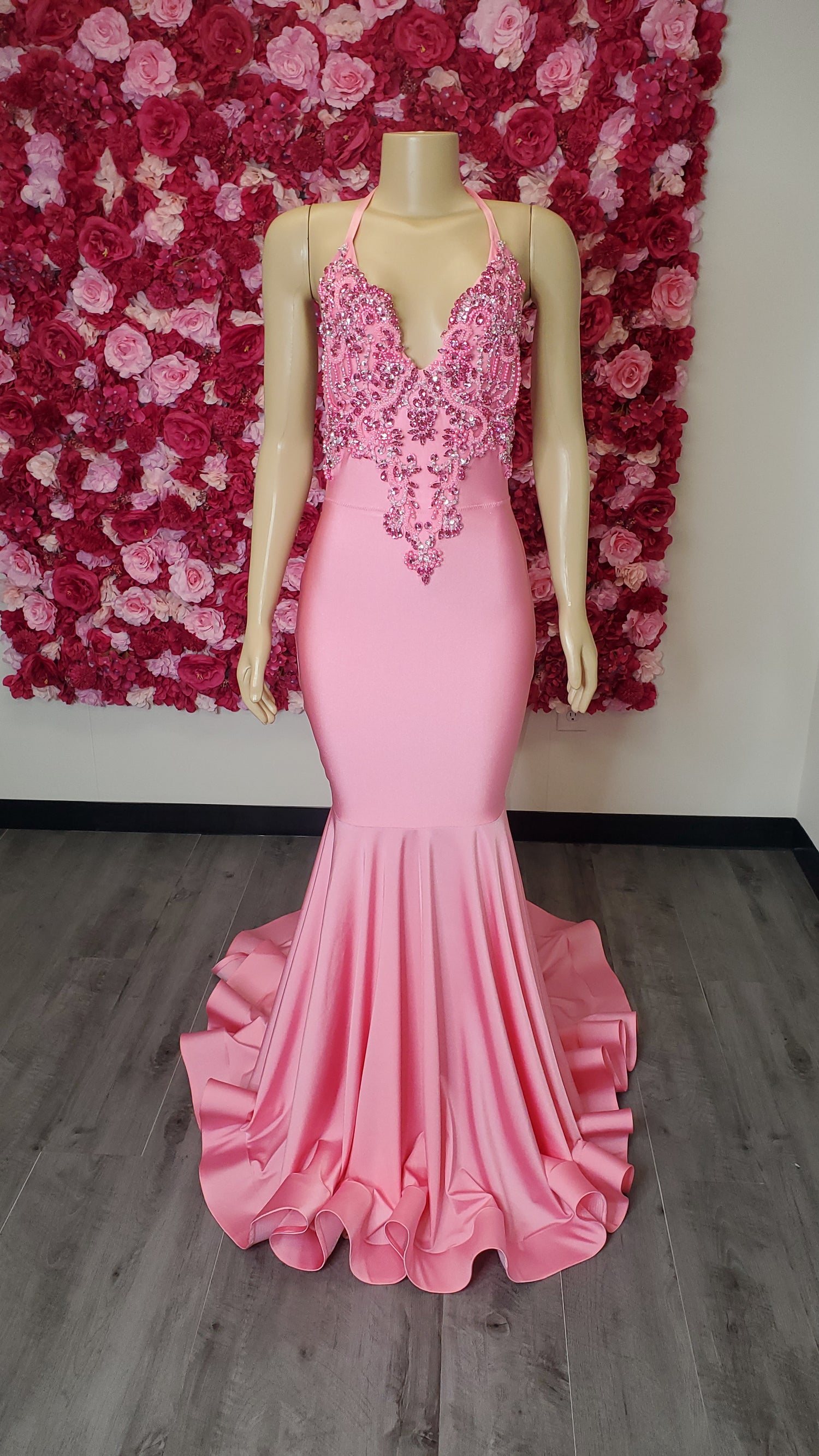 long pink  prom dresses USA