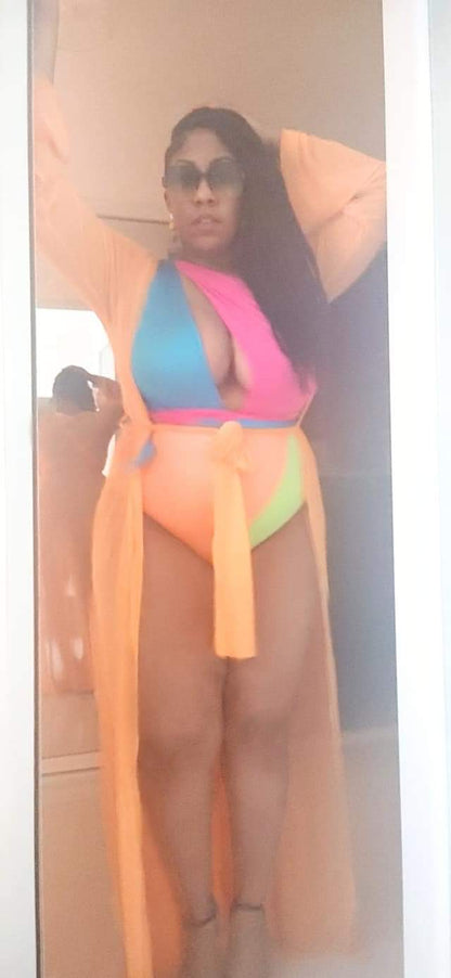 Neon Delight Infinity swimsuit