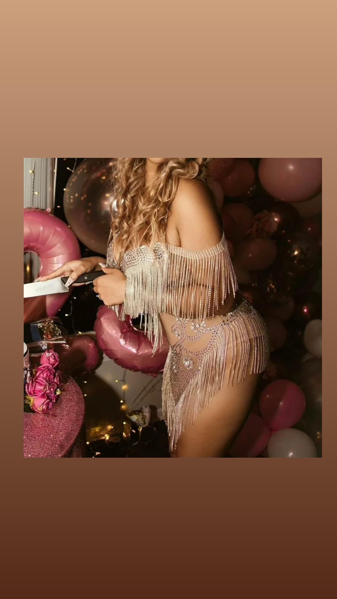 FREAKUM Rhinestone Leotard Nude