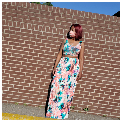 Hawaiian 2 piece Maxi set