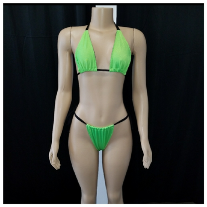 Lime green 2 piece bikini swimsuit