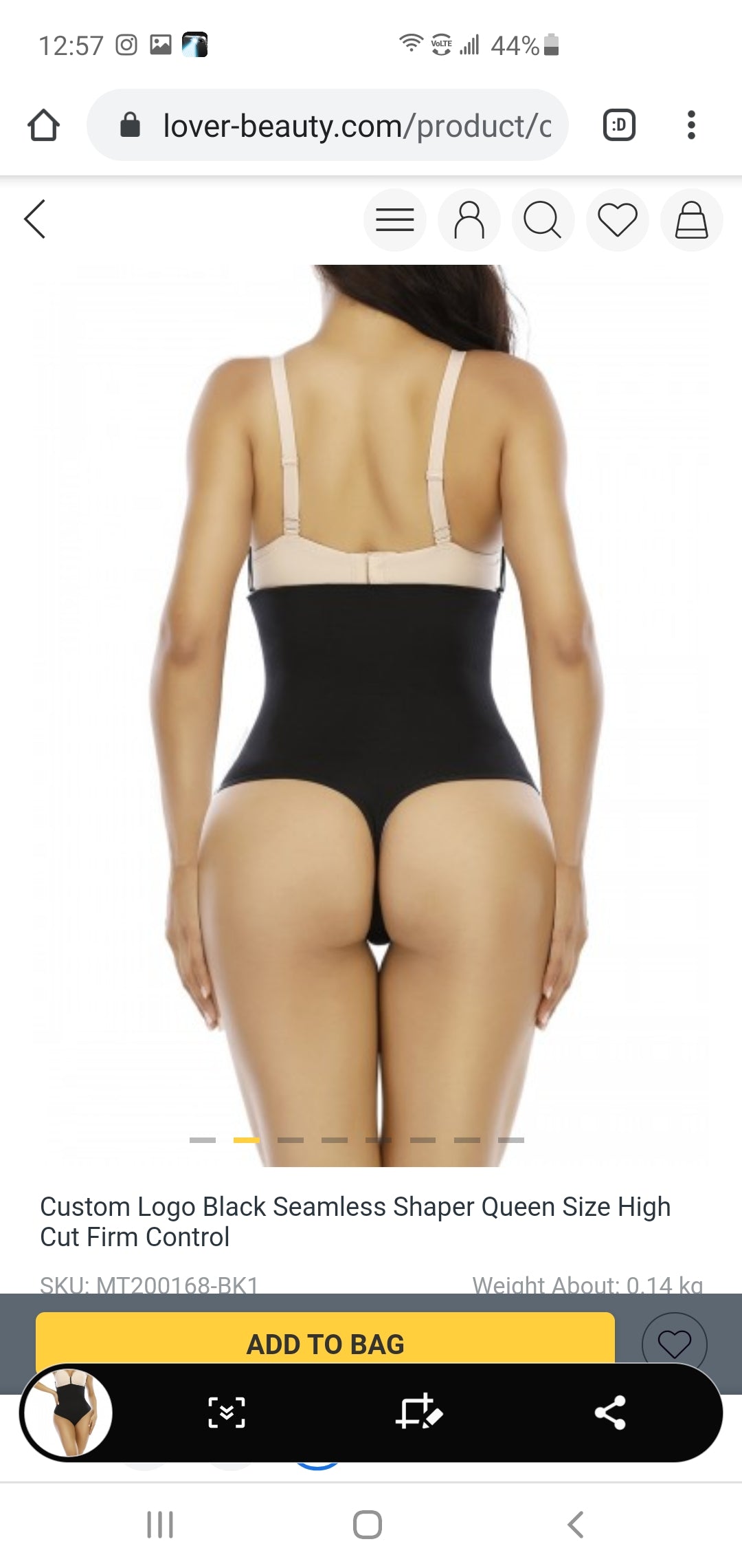 Body shaper compression thongs