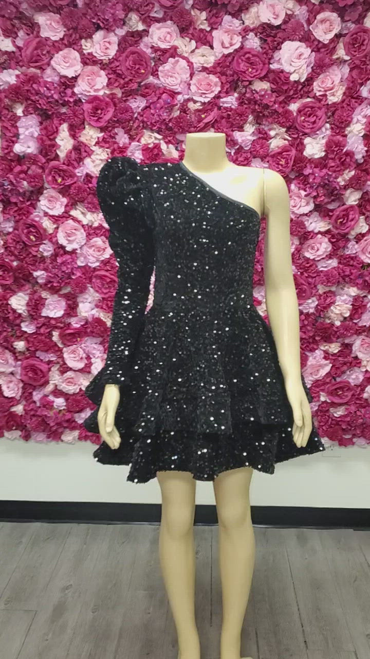 short Black sequin dress In USA