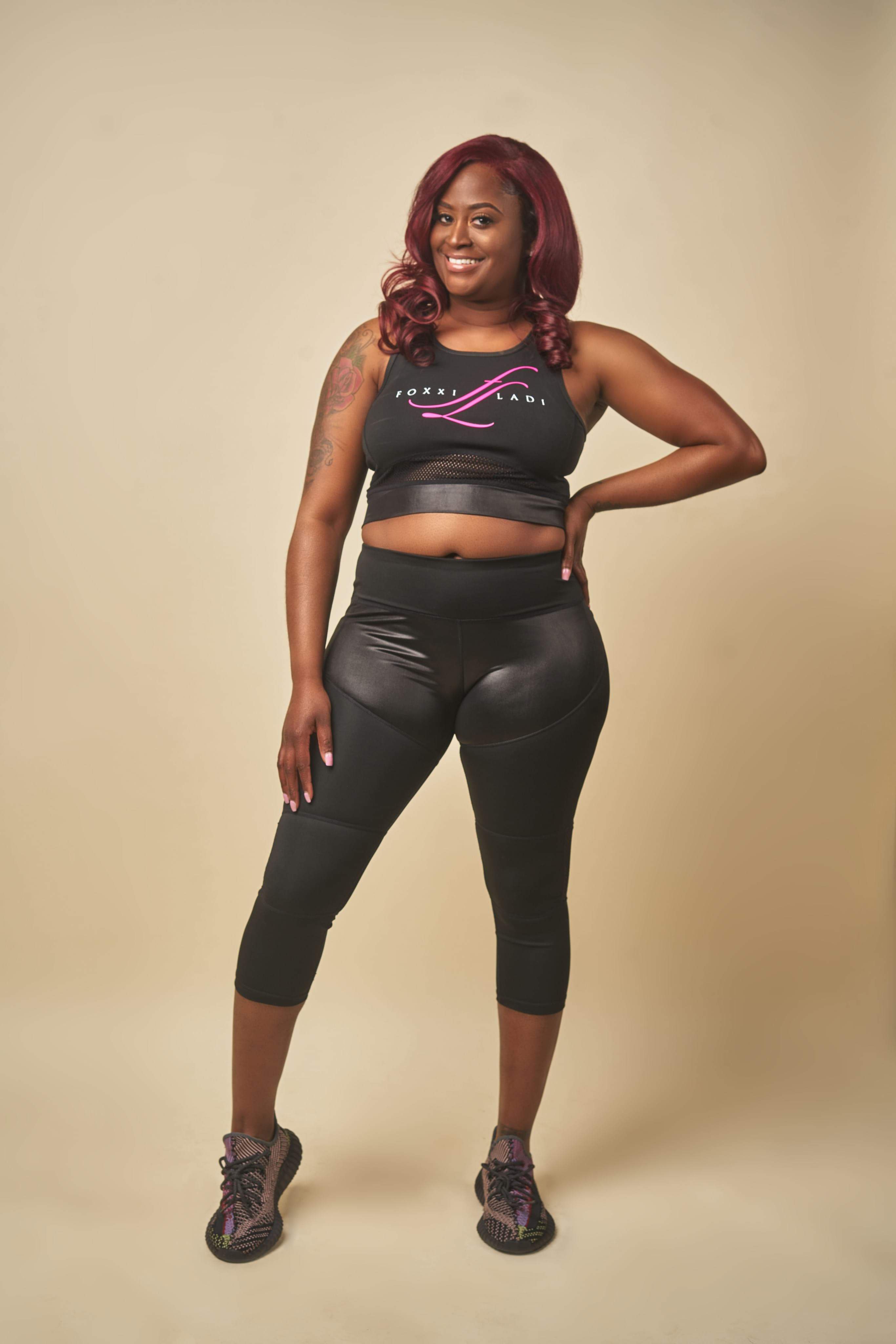 Foxxiladi Black activewear Set